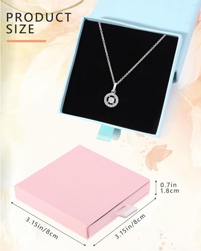 JELIEE 2-Pack Small Jewelry Gift Boxes with Cotton Padding, 3.1-Inch