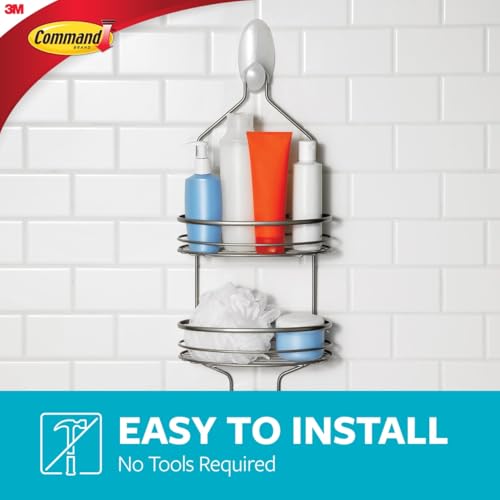 Command Shower Caddy Hanger with Adhesive Strips - Damage-Free Bathroom Organization