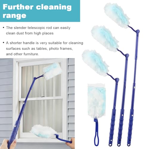 30 Count Blue Duster Refills Kit for Swiffer Duster - Includes 2 Handles & 2 Mini Brushes