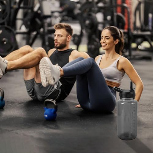 2Pack Straw Lid Compatible with thermoflask 16oz 18oz 24oz 32oz 40oz 64oz Water Bottle, Leak Proof lid Fits for Thermoflask Wide Mouth Bottle, BPA Free