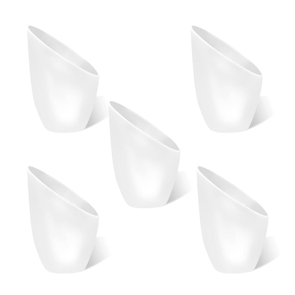 ZUDKSUY 5 pcs E26 Plastic Horseshoe Lampshades, White PE Lamp Shade with 42mm (1.65") Hole for Table Lamps & Pendant Lights Cover Replacement