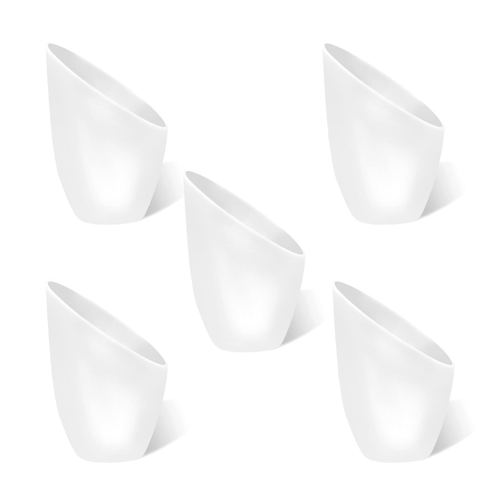 ZUDKSUY 5 pcs E26 Plastic Horseshoe Lampshades, White PE Lamp Shade with 42mm (1.65") Hole for Table Lamps & Pendant Lights Cover Replacement