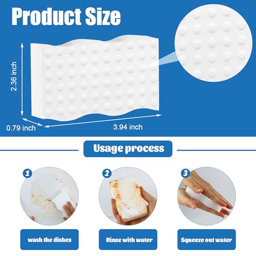 Kickleen 20 Pack Magic Eraser Sponges, 2X Density Melamine Cleaning Pads