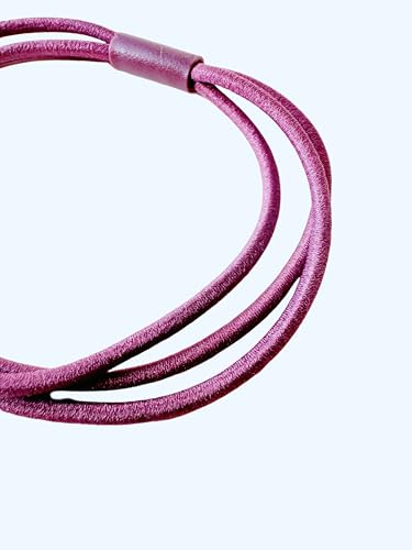QSYW Thick Hair Elastic Ties 24-Piece Mixed Color Soft Hair Bands