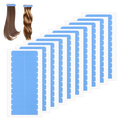 Hair Extension Tape 120 Pieces Double Sided Replacement Tabs Blue