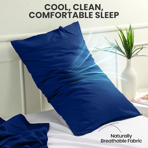 Royal Blue Pillow Cases Set of 4 - Ultra Soft Microfiber Covers