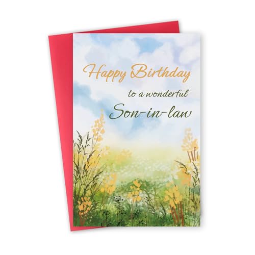 Son-in-Law Birthday Card - Heartfelt Greeting for Him (120-Son-in-law)