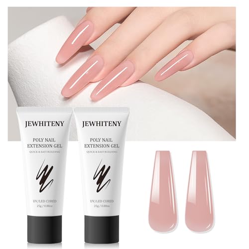 JEWHITENY Poly Nail Gel 2-Piece Nude Pink Extension Kit