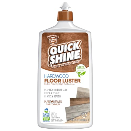 Quick Shine Hardwood Floor Luster, 27 oz - Plant-Based Polish & Protect