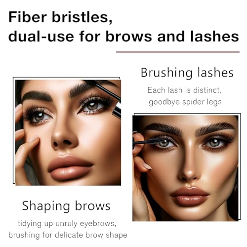 Kootinn 3-Piece Reusable Mascara Spoolies & Brow Brushes with Protective Caps