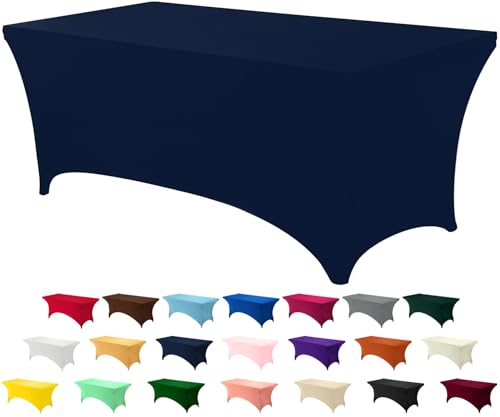 Utopia Kitchen Navy Blue Spandex Table Cloth for 6FT Tables - 1 Pack
