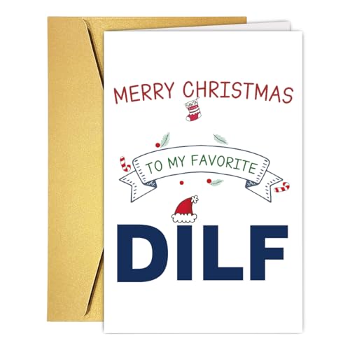 Funny Christmas Card for Dad, Humorous Holiday Greeting Card with Envelope