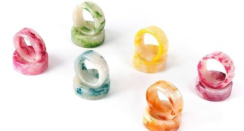 Napkin Rings Holder or Party Decoration, Dinning Table, Everyday, Family Gatherings - A Great Tabletop Décor (Multi, Pack of 12)