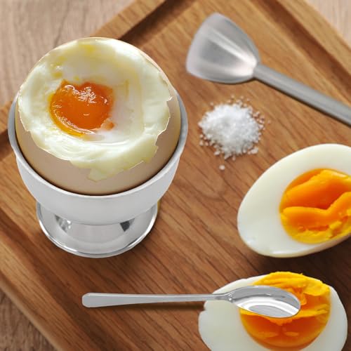 Vibedor Stainless Steel Egg Cups & Cracker Set of 5 - Durable, Easy to Clean Kitchen Utensils