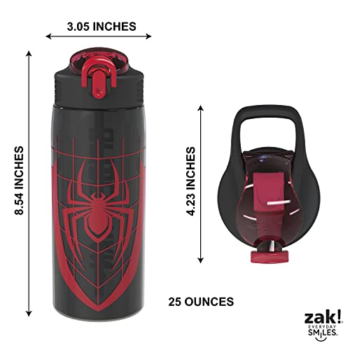 Zak Designs Spider-Man 25oz Leak-Proof Kids Water Bottle with Straw