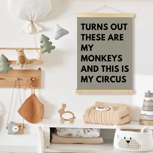 Funny Wall Art Poster with Wood Frame - 12x16 Inches Decor
