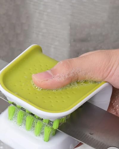 YQBOOM Green Knife Cleaning Brush - Double-Sided Utensil Cleaner