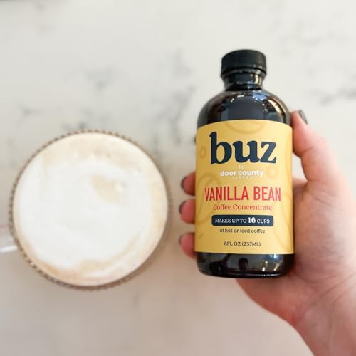 buz Vanilla Bean Flavored Coffee Concentrate, 8oz Bottle