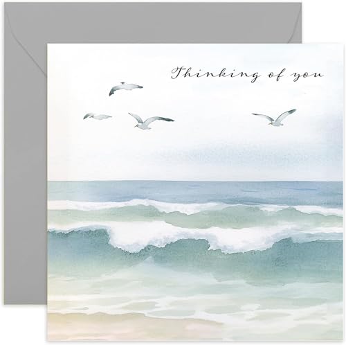 Watercolour Sympathy Card for Loss of Loved Ones - Blank Inside