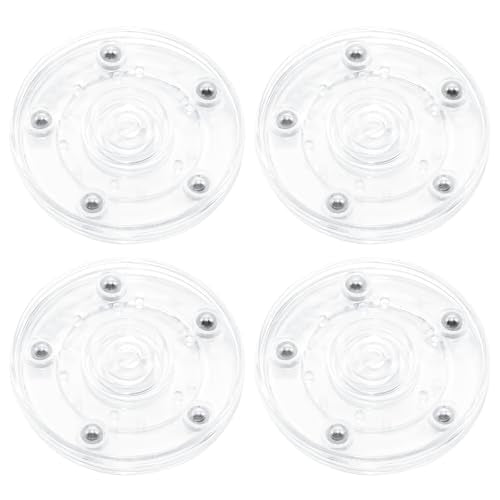 4Pcs Clear Acrylic Lazy Susan 3 Inch Turntable Organizer