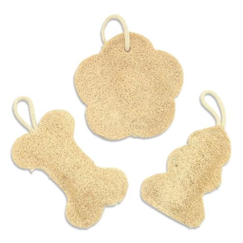 Natural Loofah Body Scrubber 3-Pack Eco-Friendly Exfoliating Shower Sponge