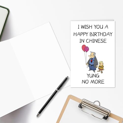 Maitsol Happy Birthday Card for Husband & Dad - Funny 40th-80th Birthday Card, H Style