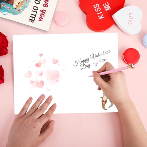 Cute Otter Anniversary Card with Envelope - Funny Greeting Card