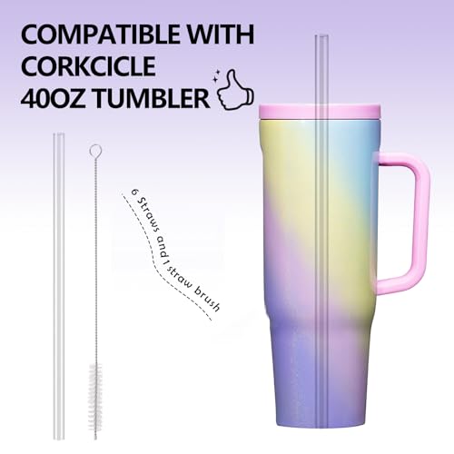 Corkcicle 40 oz Straw Replacement - Reusable BPA-Free Plastic Set