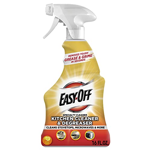 Kitchen Degreaser Cleaner Lemon Scent - Heavy Duty Grease Remover, 16 Fl Oz
