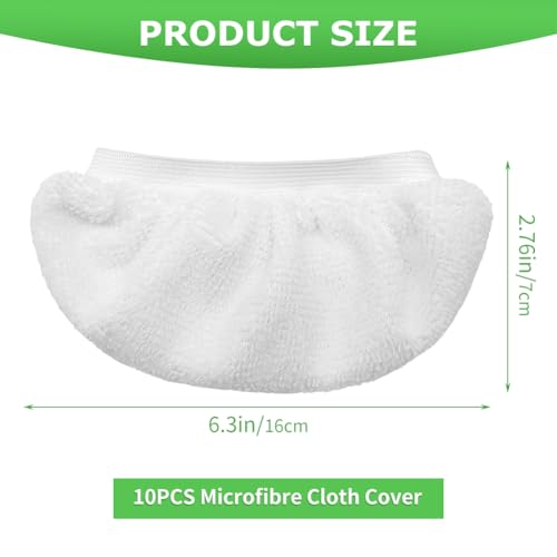 Reusable Microfiber Steam Mop Pads for Handheld Steam Cleaners - 10 Pack