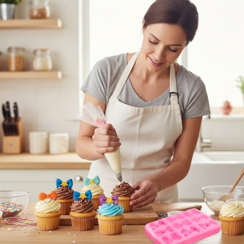 Silicone Bow Fondant Molds - 2 Pack for Baking & Crafts
