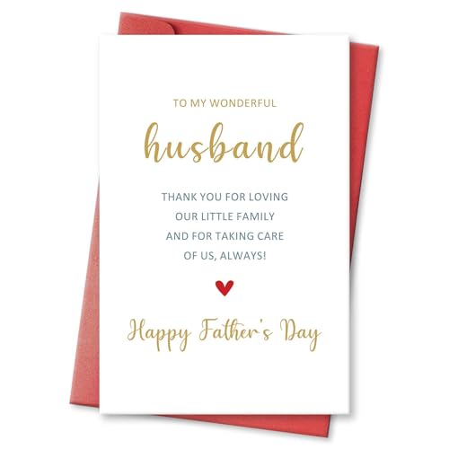 Romantic Father's Day Card for Husband - Heartfelt Gift from Wife