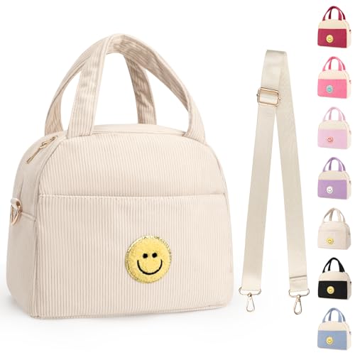 Kids Lunch Bag Lunch Box for Teen Girl & Boy - Beige/Off White