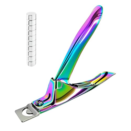 SERADIOO Acrylic Nail Cutter with Magnetic Sizing Guide & Stainless Steel Tip Clipper