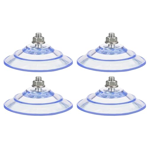 4-Pack Heavy-Duty PVC Suction Cups with Stainless Steel Screws