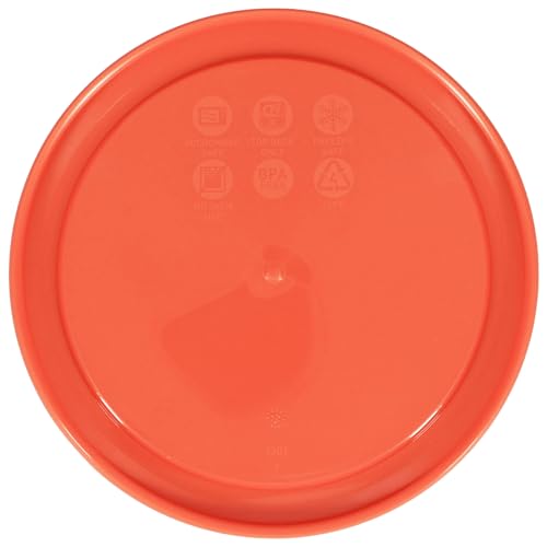 Pyrex 7201-PC Pumpkin Orange Food Storage Lids (3-Pack) - 4-Cup