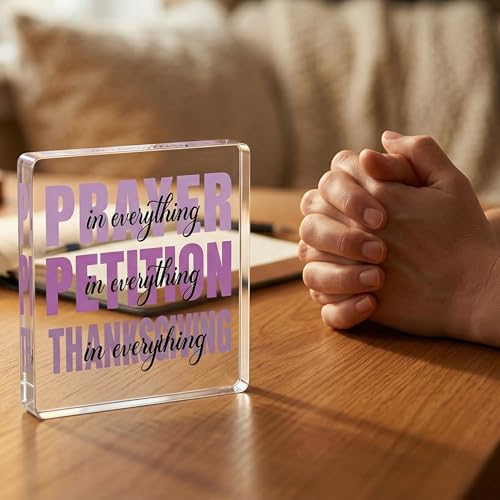 Inspirational Acrylic Desk Decor Sign - 4x4 Inches