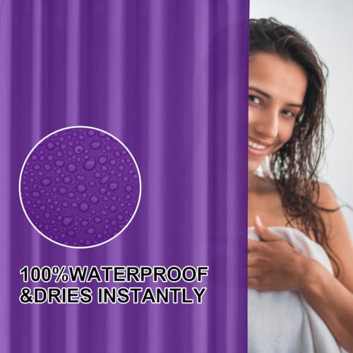 Timecity Waterproof Shower Curtain Liner with Magnets - 71x71 inch