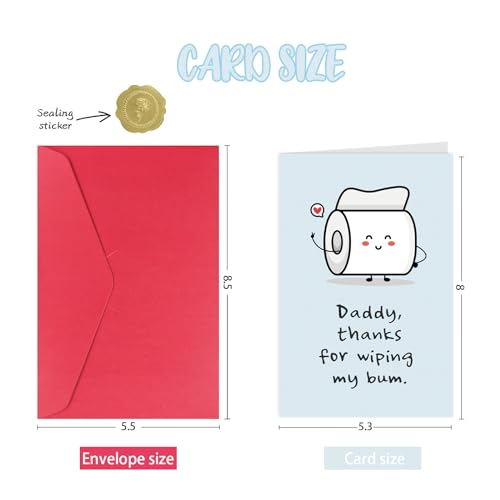 Funny First Father's Day Card for New Dad | Blank Inside