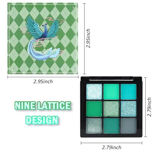 WanTuoluo Green Smoky Matte Shimmer Eyeshadow Palette with Mirror