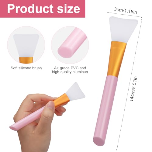 Cinlinso 3-Piece Silicone Face Mask Brush Set, Flexible Applicators