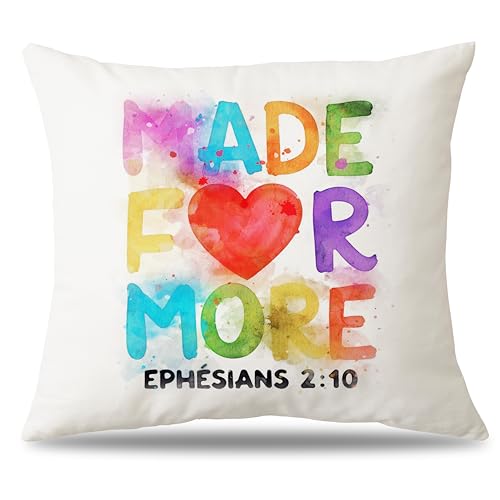 Made for More Ephesians 2:10 Pillow Cover - 18x18 Inspirational Decor