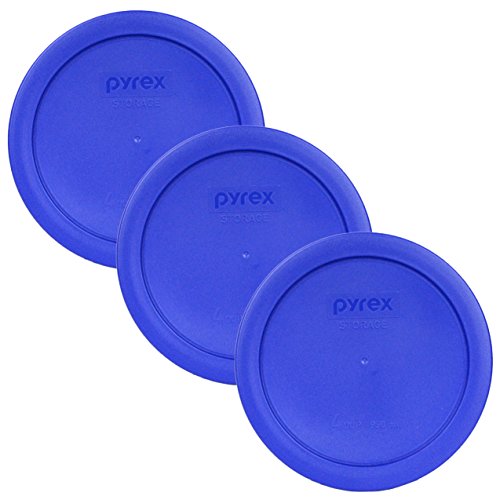 Pyrex 7201-PC 4-Cup Replacement Lids, Cadet Blue - 3 Pack