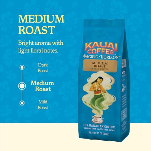 Kauai Coffee Koloa Estate Medium Roast Ground Coffee, 10 oz Bag