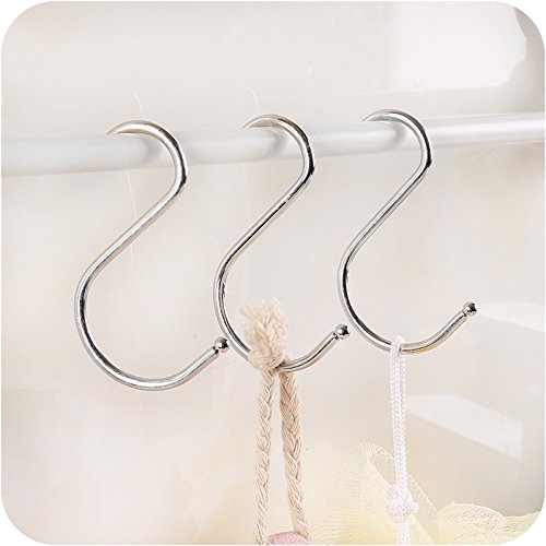 Lysas 20-Pack Heavy Duty S-Shaped Metal Hooks for Kitchen and Closet Storage