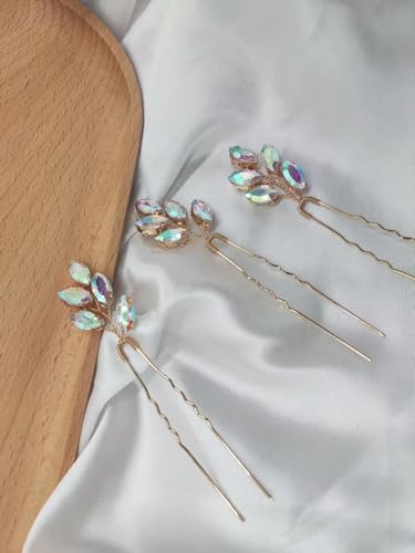 Crystal Wedding Hair Pins 3 Pcs Rhinestone Bridal Hair Accessories