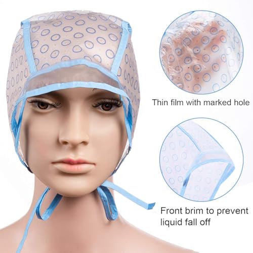 Professional Hair Dyeing Kit with Highlighting Caps Hooks and Brushes