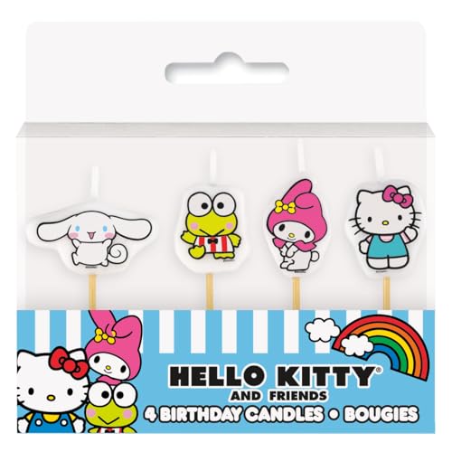 Hello Kitty and Friends Birthday Cake Pick Candles - 4 Count Party Supplies