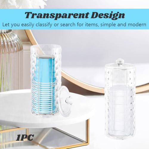 Trivolein Makeup Cotton Pad Dispenser with Lid - 3oz Cup Holder Organizer