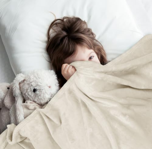 Utopia Bedding Ultra Soft Fleece Throw Blanket - Linen 50x60 Inch
